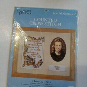 Candamar Designs A Loved One‎ Counted Cross Stitch Kit 50914 Memorial Photo 10x8